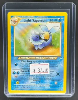 2002 Pokemon Neo Destiny Light Vaporeon #52/105 - Image 1