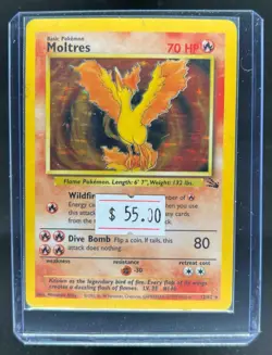 1999 Pokemon Fossil Moltres #12/62 - Image 1