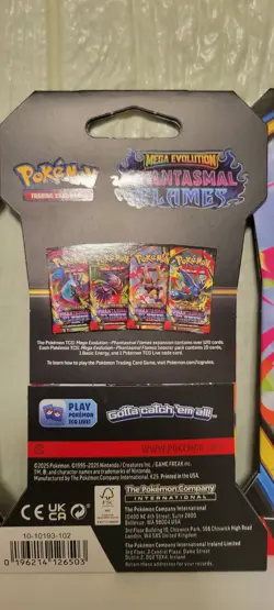 Pokemon TCG Mega Evolution: Phantasmal Flames Sleeved Booster Pack Lot of 6 - Image 3