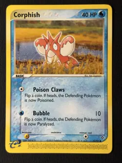 Pokemon Corphish #52/97 #53/97 #54/97 & Crawdaunt #13/97 EX Dragon Card Set - Image 3