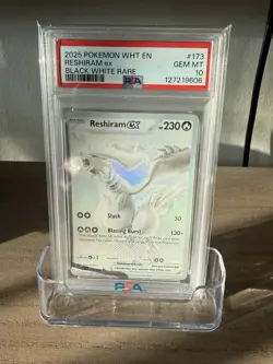 2025 POKEMON WHT EN RESHIRAM ex BLACK WHITE RARE PSA 10 GEM MINT - Image 1