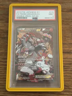 PSA 9 Team Magma's Groudon EX 015/034 1st Edition Double Crisis Pokemon Japanese - Image 1