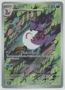 Arbok 2024 Pokemon SVI Temporal Forces Illustration Rare #176/162 - Image 1