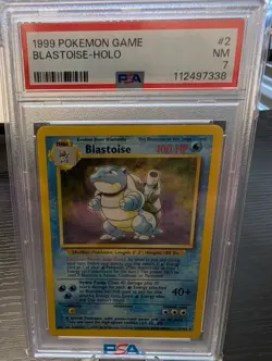 Pokemon TCG Blastoise Base Set PSA 7 - Image 1