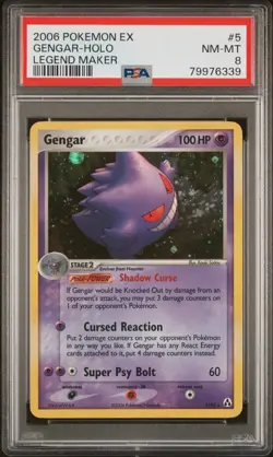 Pokemon Gengar 5/92 Holo EX Legend Maker - PSA 8 - Image 1