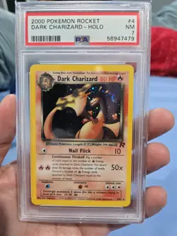 Pokemon Dark Charizard 4/82 Team Rocket Holo - PSA 7 (Fresh Grade) - Image 1
