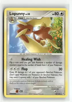 Lopunny Diamond and Pearl Rare Pokemon Moderately played - Image 1