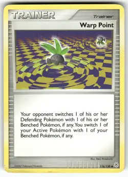 Warp Point Diamond and Pearl Uncommon Pokemon Moderately played - Image 1