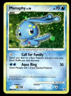 Pokemon TCG Diamond and Pearl #9/130 Manaphy MP - Image 1