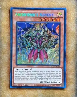 Yugioh Archfiend's Advent BLTR-EN046 Secret Rare 1st Ed NM - Image 1
