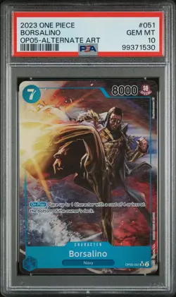 2023 ONE PIECE OP05-AWAKENING OF THE NEW ERA ALTERNATE ART #051 BORSALINO PSA 10 - Image 1