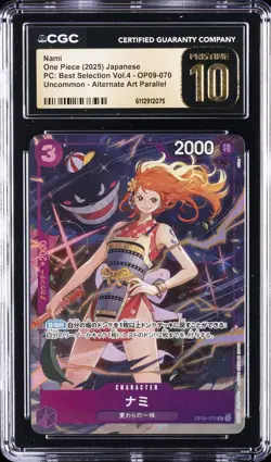2025 ONE PIECE PC: BEST SELECTION VOL. 4 JPN #OP09-070 NAMI CGC 10 PERFECT - Image 1