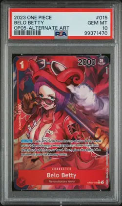 2023 ONE PIECE OP05-AWAKENING OF THE NEW ERA ALTERNATE ART BELO BETTY PSA 10 - Image 1