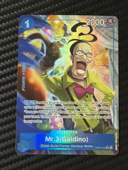 Mr 3 Galdino PRB-02 OP09-056 Alternate Art The Best Vol 2 One Piece Parallel NM - Image 1