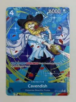 Cavendish (Parallel) Alt Art Blue OP10-045 One Piece TCG Royal Blood NM - Image 1