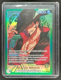 One Piece The Azure Sea's Seven Dracule Mihawk Alternate Art Leader #OP14-020 - Image 1