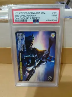 2023 Disney 100 Weiss Schwarz Jpn Mandalorian 101 Dsw/S104 Box Topper Psa 9 - Image 1