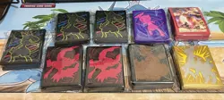 9 Various Sets Pokemon TCG ETB Card Sleeves Sword Shield Lot - Image 1