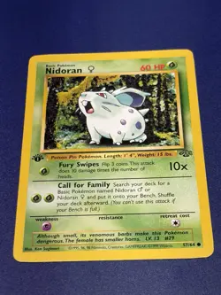 Pokemon TCG Nidoran Jungle Card 57/64 Unlimited Common 1st Edition - Image 1