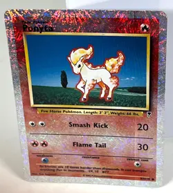 2002 Ponyta Reverse Holo Secret Rare Card 87/110 Legendary Collection TCG CCG MP - Image 2
