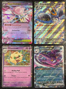 POKEMON TCG CARDS MEGA DIANCIE EX-EMPOLEON-WHIMSICOTT-CROBAT EX (SET OF 4) - Image 1