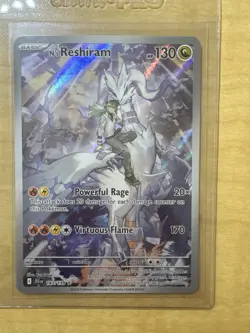 Pokemon Reshiram Holo Card Powerful Rage Virtuous Flame 130 HP - Image 1