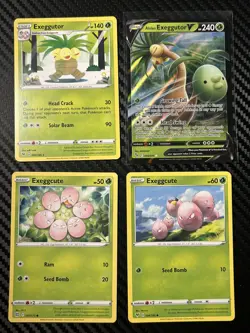 4x Alolan Exeggutor Exeggcute Card Lot Pokemon Cards Collection Set - Image 1