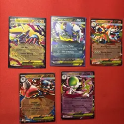 Pokemon Mega Evolution Ex Card Lot (5 Cards) - Image 1