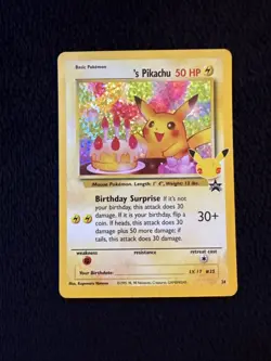 Pokemon Birthday Pikachu 24 2021 Celebrations Classic Collection Card - LP - Image 1