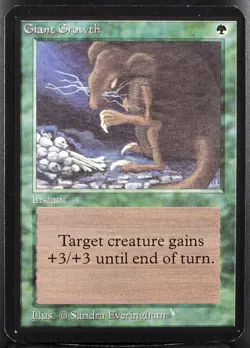 MTG Giant Growth Alpha 1993 Magic Card - Image 1