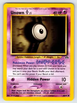 Unown [I] 68/75 Neo Discovery Pokemon Card Nintendo Vintage WOTC Common - Vlp - Image 1