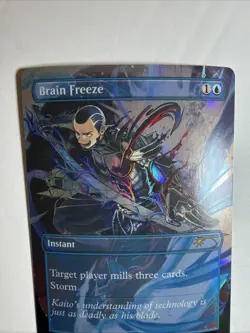 Brain Freeze FOIL Magic The Gathering Borderless Secret Lair Drop Series Card - Image 3