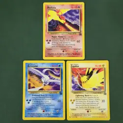 Articuno Zapdos Moltres 21 22 23 Pokemon Cards Black Star Promo Legendary Birds - Image 1