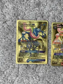 Set of 2 Greninja GX HP230 Shuriken Flurry Gold Foil Fan Art Card - Image 2