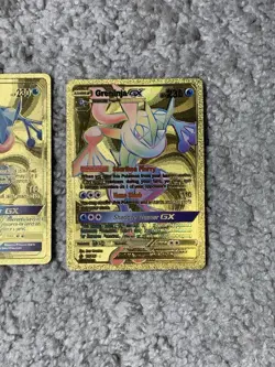 Set of 2 Greninja GX HP230 Shuriken Flurry Gold Foil Fan Art Card - Image 3