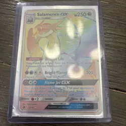 Salamence GX Holo Card 73/70 Dragon Majesty Rainbow Rare - Image 1