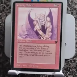 Magic: The Gathering Legends Gravity Sphere Enchant World Red 1994 Regular - Image 1