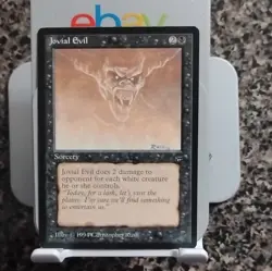 Magic: The Gathering Jovial Evil Sorcery Legends 1994 Christopher Rush - Image 1