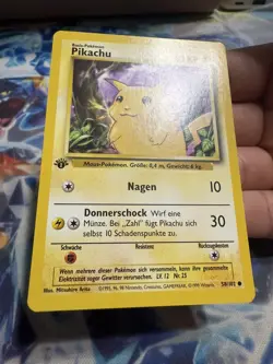 1999 Pokemon Pikachu #58 WOTC 1st Edition Base Set German VERY CLEAN! - Image 2