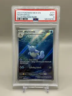 PSA 9 Mint Wartortle Illustration Rare 2023 Pokemon SV 151 MEW EN 171/165 IR - Image 1