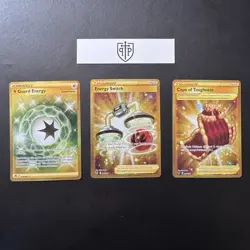 Pokemon TCG - Gold Trainer Lot (x3) - Secret Rare Holo - NM - Image 1