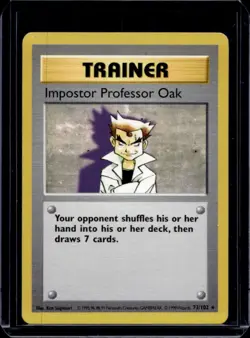 1999 Pokemon Unlimited Imposter Professor Oak Rare #73/102 - Image 1