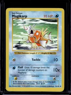 1999 Pokemon Shadowless Magikarp #35/102 - Image 1