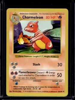 1999 Pokemon Shadowless Charmeleon #24/102 - Image 1