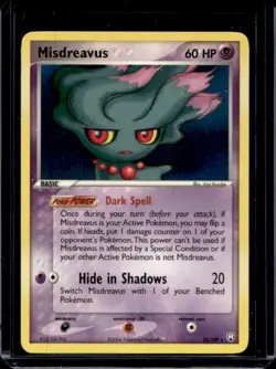 2004 Pokemon EX Team Rocket Returns Misdreavus #25/109 - Image 1