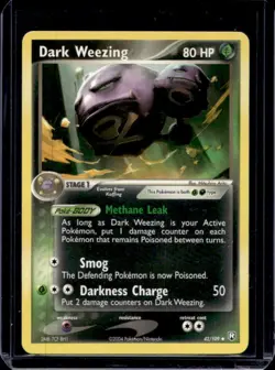 2004 Pokemon EX Team Rocket Returns Dark Weezing #42/109 - Image 1