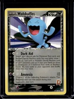 2004 Pokemon EX Team Rocket Returns Rocket's Wobbuffet #47/109 - Image 1