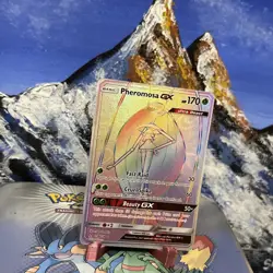 Pheromosa GX (Secret Rare) - 158/156 Pokemon SM Ultra Prism - Holo NM ✨ - Image 2