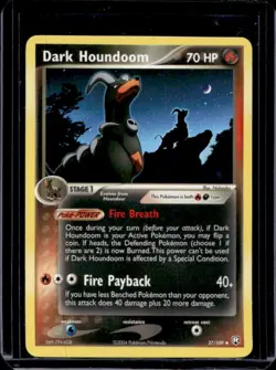 2004 Pokemon EX Team Rocket Returns Dark Houndoom #37/109 - Image 1