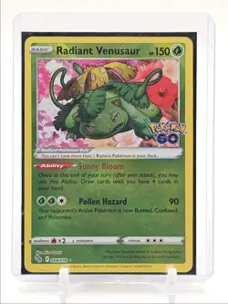 RADIANT VENUSAUR 2022 POKEMON GO ULTRA RARE 004/078 Q5550 - Image 1